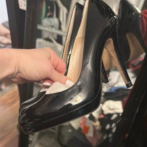 Browns Couture Patent Classic Round Toe Black Heels with High Stiletto Sz 38 - Picture 8 of 8